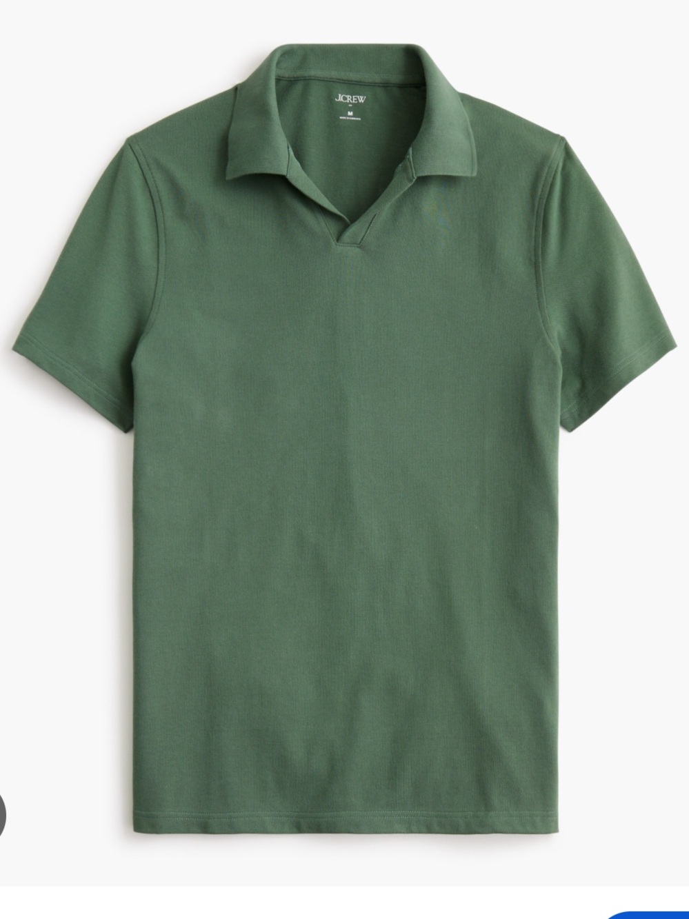 J. Crew Factory Flex piqué johnny-collar polo shirt - Dark green